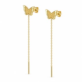 Papillon sommerfugleøreringe - guld